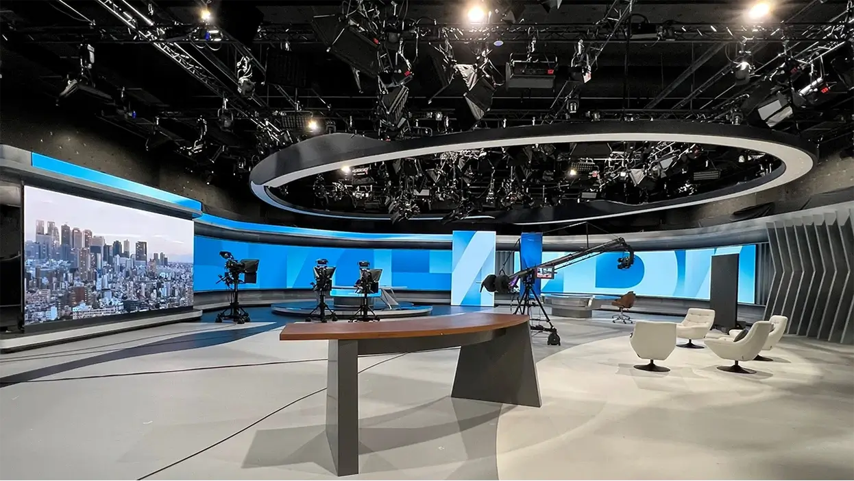 Az RTL székház világítástechnikai stúdiója, a Luminis egyik meghatározó projektje